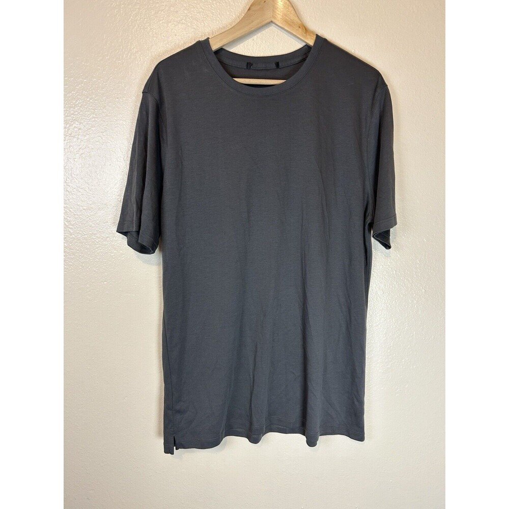 Robert Barakett XL Pima Cotton Shirt Gray Tee T-Shirt Iron Short Sleeve Crew